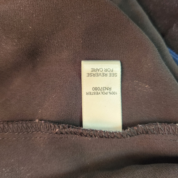 C by 1946 Cato Womens Size Medium Black with Metallic Gold Dots Blouse Ruffle - Picture 12 of 13